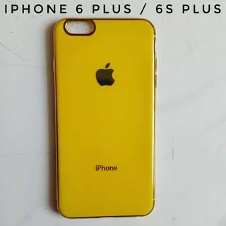 Casing iPhone 6 Plus 6s Plus Soft Case Jelly Glossy Logo Apple Yellow