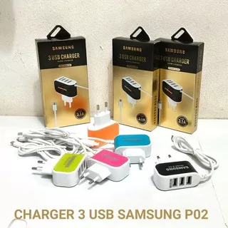 LENOVO P-02 - Travel Charger LED 3 USB + kabel type p-02 LENOVO 3.1A MAX OUTPUT