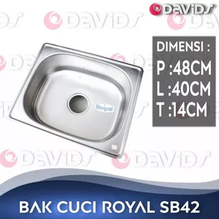 SINK BAK TEMPAT CUCI CUCIAN PIRING STAINLESS ROYAL SB42