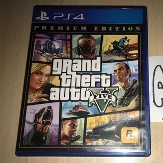 [PS4] GTA 5 GTA V + Map Grand Theft Auto V Premium Edition (R3) GTA5 GTAV BD Kaset PS 4 CD Games Playstation PS5 5