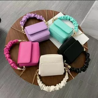 Tas Selempang Mini Serut untuk Wanita Tas Bahu Import Korea