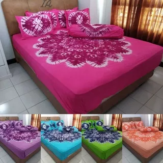 Sprei Batik Jumputan 180x200x20 Batik Pekalongan Original Katun Halus