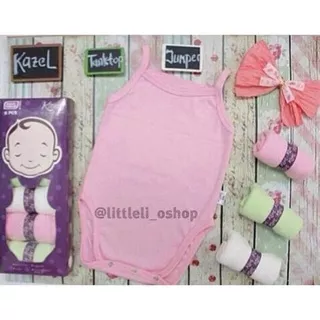 Tanktop Jumper Kazel (putih, hijau, pink)