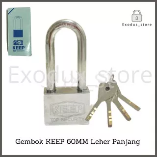 Kunci gembok pagar KEEP 60 MM leher panjang / gembok pager anti maling anti karat