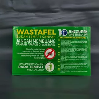 Stiker Larangan Buang Sampah di Wastafel | Stiker Vinyl Wastafel Bukan Tempat Sampah