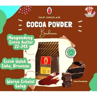 Cocoa/ Coklat Powder/ Bubuk Bordeaux | Tulip Bordeaux 100gram/ gram