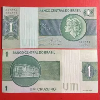 Uang Asing Kertas Mancanegara Brasil / Brazil Pecahan 1 Gress Mulus Unc