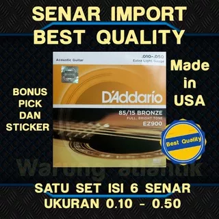 senar gitar akustik daddario best quality ukuran 0.10