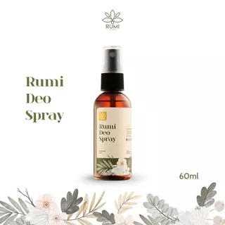 RUMI DEO SPRAY 60ml Rumi Lima Waktu Deodoran dengan Niacinamide Pemutih Ketiak Penghilang Bau Badan