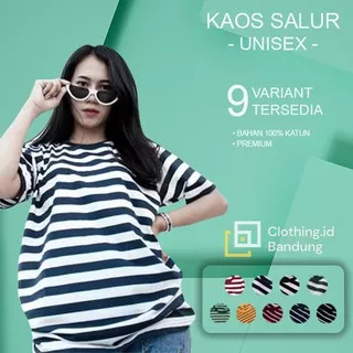 KAOS POLOS STRIPE SALUR BELANG GARIS GARIS KEREN BANYAK MOTIF FASHION BANDUNG PRIA WANITA