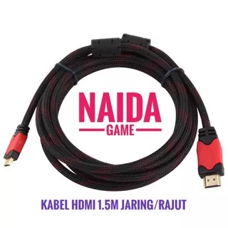 KABEL HDMI 1.5M JARING / KABEL HDMI PS2 PS3 PS4 XBOX JARING RAJUT