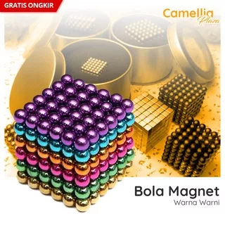 Mainan Anak Magnetik Mainan Magnet Warna Mainan Edukasi Puzzle Bola Magnet Cube Magnetic Ball