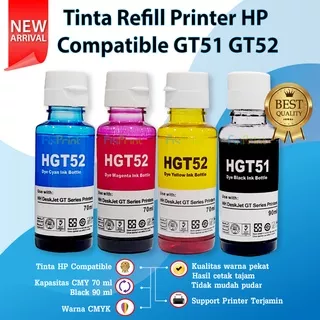 Tinta Refill Suntik Cartridge HP GT51 GT52 678 680 682 802 803 703 704 685 21 22 46 Black Color Ink