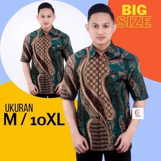 Baju Batik Pria Jumbo Big Size  ukuran M/10XL Baju Batik Pria Lengan Pendek Jumbo  Berkualitas