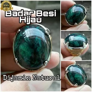 SALE!! CINCIN BADAR BESI HIJAU WARNA MIRIP BACAN ASLI NATURAL BATU AKIK KOLEKSI