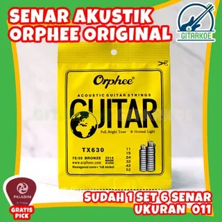 Senar Gitar Akustik Orphee Acoustic Guitar Strings Normal Light TX630