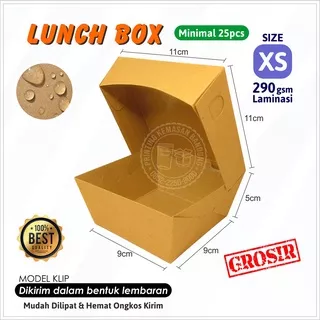 Box Dimsum Takoyaki Bola Ubi Size XS 290gsm Kotak Makan Kertas Kraft