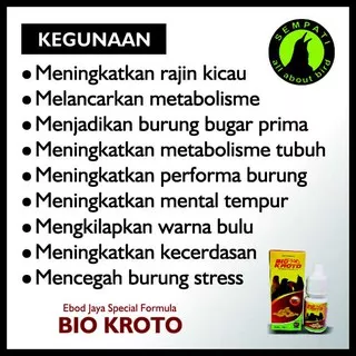 Best Quality Bio Kroto Ebod Jaya Vitamin Burung Meningkatkan Ranjin Kicau Stamina