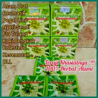 Godong Ijo Kapsul Atasi Asam Urat Pegal Linu Kolesterol Nyeri Sendi Kaki Bengkak Rematik Original / Kapsul Godong Ijo Asli / Kapsul Godong Ijo Original