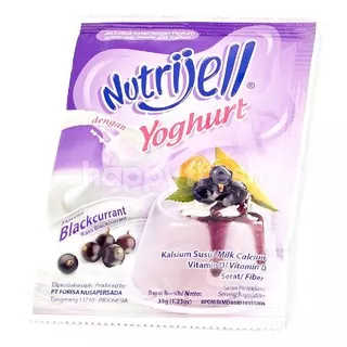 NUTRIJELL Yogurt Blackcurrant Powder 35g - Nutri Jell Bubuk Jelly Instant Rasa Black Currant Yoghurt