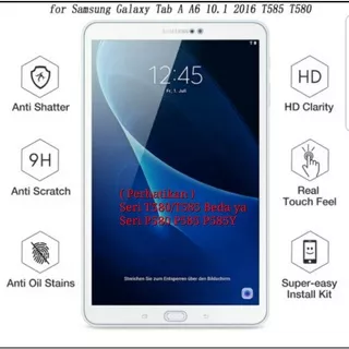 Tempered Glass Clear Samsung Galaxy Tab A6 10.1 2016 Non Spen SM-T585 T580 - Anti Gores Kaca