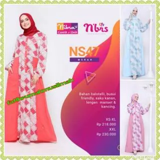 PROMO!!SALE!!GAMIS NIBRAS NS 47/NIBRAS NS 47/NIBRAS GAMIS NS 47/GAMIS NIBRAS SYARI NS 47