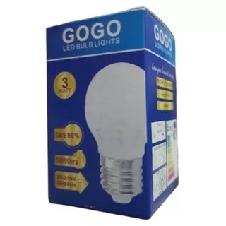 Lampu LED GOGO 3 WATT lampu hemat energi untuk kamar tidur, kamar mandi, teras, taman bulb lights