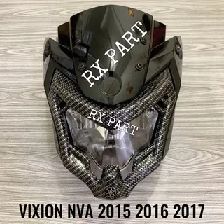 Batok kedok lampu depan Vixion New Advance Dengan berikut Ring/Lis lampu Carbon NVA 2015 2016 2017
