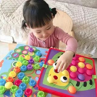 Children`s education toy mushroom nail 1-2.5 years old children`s education intelligence development baby brain boy and girl