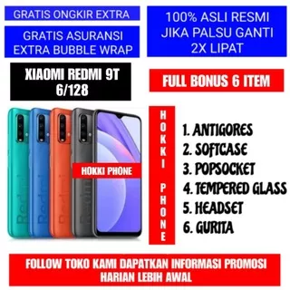 XIAOMI REDMI 9T RAM 6GB ROM 128GB GARANSI RESMI XIAOMI 2 TAHUN