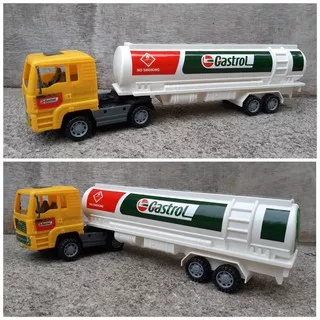 Mainan mobil truk tangki bbm plastik car truck tanki edukasi anak