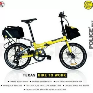 Sepeda Lipat Folding Bike Police Texas Bike To Work 20