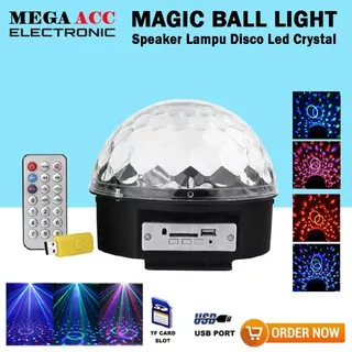 Speaker Lampu Disco - Led Crystal Magic Ball Light - Speaker Lampu Dekorasi Ruangan