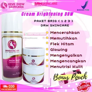 DRW SKINCARE PAKET CREAM BRIGHTENING / KRIM KULIT WAJAH FLEK NORMAL PUTIH CERAH GLOWING AMAN BPOM