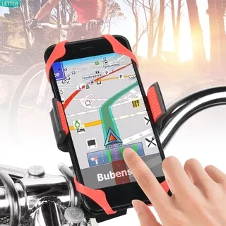 LETTER Universal MTB Handlebar Rack Silicone Motorcycle Stand Bike Phone Strap Flexible Anti-shock Smartphone Adjustable Bicycle Bracket Holder/Multicolor