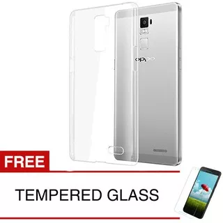 Crystal Case for OPPO R7 Plus - Clear Hardcase +  Gratis Tempered Glass