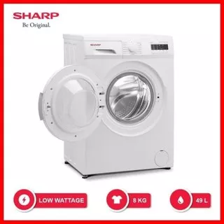 SHARP Mesin Cuci Front Loading 8kg ES FL 1082 BG - GARANSI RESMI