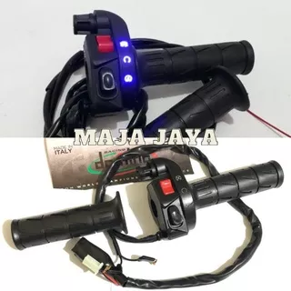 gas spontan Domino LED Biru On off Starter Motor Universal/ ninja r rr ksr / kabel gas kontan kawasaki / hangrip hanspat kaze / holder ksr