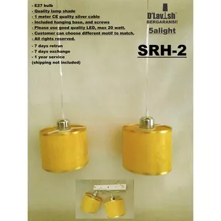 SRH-2 - Lampu Gantung Hias 023K Variasi (1 set 2 gantungan lampu)