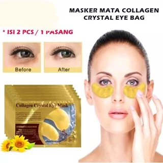 1 PASANG Masker Mata COLLAGEN CRYSTAL GOLD EYE BAG MASK EYEMASK Kantong Black Panda Anti Aging Wrinkle Emas