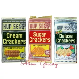 Hup Seng Hupseng Malkist Cream Crackers Manis Asin Sayur Cap Ping Pong  428gr 330gr
