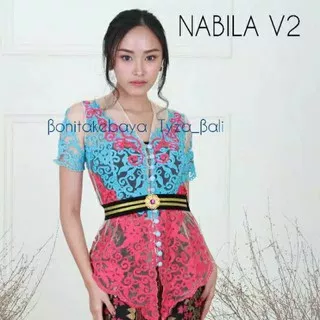 TURUN HARGA!! Set kebaya jadi wisuda kondangan lamaran tilestik nabila versi 2 tosca pink