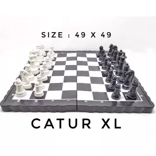 Papan Catur Lipat Plastik / Folding Chess Board Game