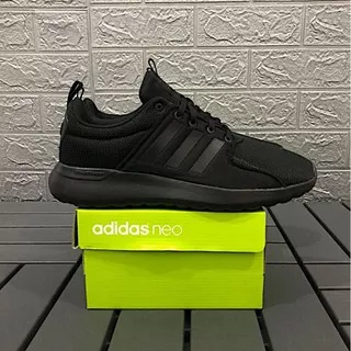 Adidas Lite Racer All Black Original Bnwb / Sepatu Hitam Polos / Sepatu Adidas Hitam Polos