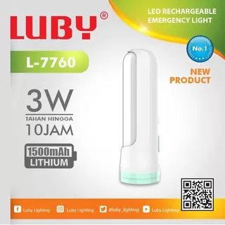 Luby L7760 Lampu Emergency Dan Senter LED 3 Watt Tahan 10 Jam . Baru