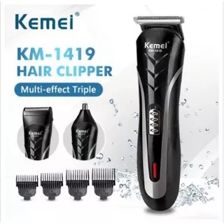 Mesin Cukur Rambut Kemei 3 in 1  model Km-1419 - alat cukur serbaguna cukur rambur jenggot kumis