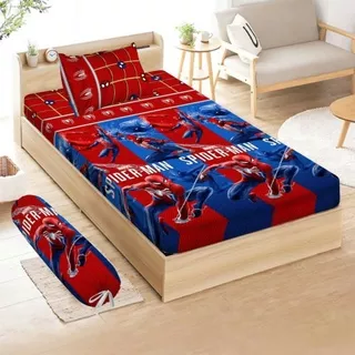 SPREI SINGLE SPIDERMAN UK 120X200 KASUR NO 3 / SPREI SPIDERMAN SPREI MOTIF ANAK COWOK SPREI KARAKTER