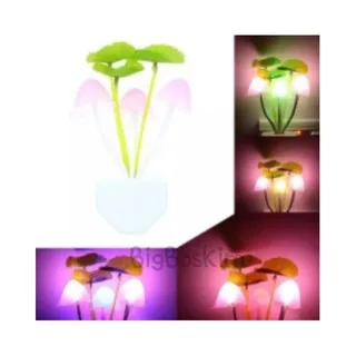 Lampu Tidur LOTUS LED Sensor Cahaya lampu tidur Jamur LED Mini Lampu tidur Unik model jamur