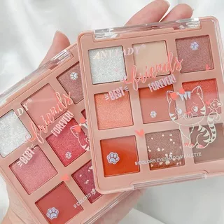 EYS.925 ANYLADY EYESHADOW 9 COLOUR BEST FRIENDS FOREVER / EYESHADOW PALETTE ANYLADY MAKE UP PALETTE 9 WARNA