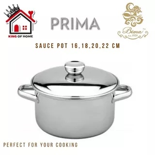 Panci Bima Prima Saucepot 16cm 18cm 20cm 22cm Stainless Steel B2007016 B2007018 B2007020 B2007022